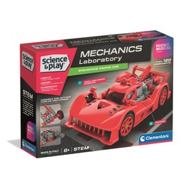 Clementoni Science&Play Mechanics Laboratory - Le Mans Racer Red, STEM Building Set, For Kids 8+ Years, Made in Italy, 61573
