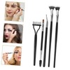 Minkissy Soft Bristle Folding Angle Brush Set for Mascara Application