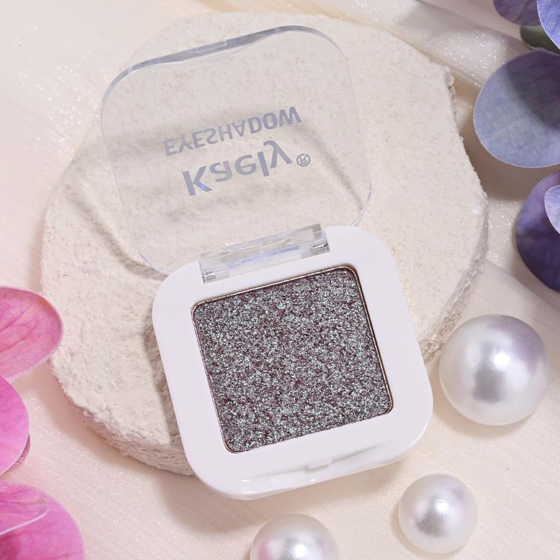 Single Eyeshadow Makeup, Mauve Green Blue Powder Shimmer Eye Shadow