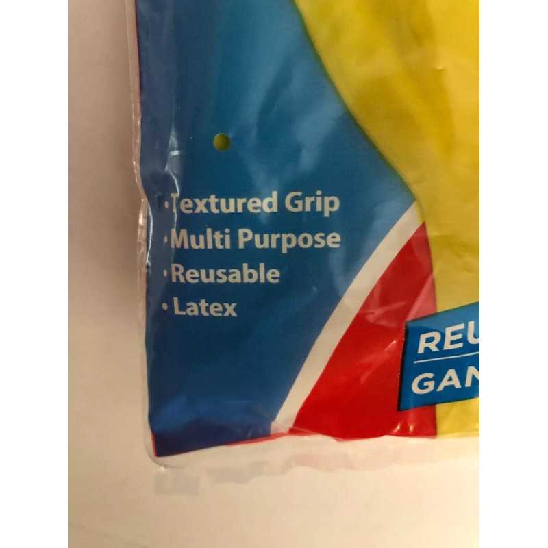 Brillo Basics Reusable Latex Gloves For Cleaning Dishwashing Medium SHIPS