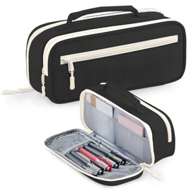 Fitvc Cute Pencil Case for Girls - Large Pencil Pouch for Girls Boys,Big Capacity Portable Pen Bag,Special Aesthetic Pen Box with Handle,School Supplies Stationary Organizer for Kids Teens Adults