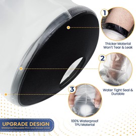 LillGo PICC Line Covers Upper Arm Reusable, Waterproof Arm Cover for Shower PICC, Wound, Injury, Post Surgery Dressing | PICC Line Covers for Upper Arm -for Women & children 110 to 160 pounds