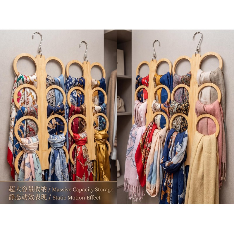 Scarf Hanger Holder Organizer Tank Top Hanger 8 Hook Space