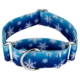 Country Brook Design - Winter Wonderland Christmas Dog Collar with 11 Festive Patterns - 1 1/2 Inch Martingale Collection (1 1/2 Inch, Medium)