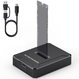 EYOOLD M.2 NVMe & SATA SSD Reader Adapter, M.2 SSD to USB C Docking Station for M.2 (M Key, B+M Key) NVMe and SATA NGFF SSD Size for 2280 2260 2242 2230 22110 Enclosure