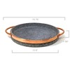 Cookstone 12" deep dish pizza pan with copper handles |