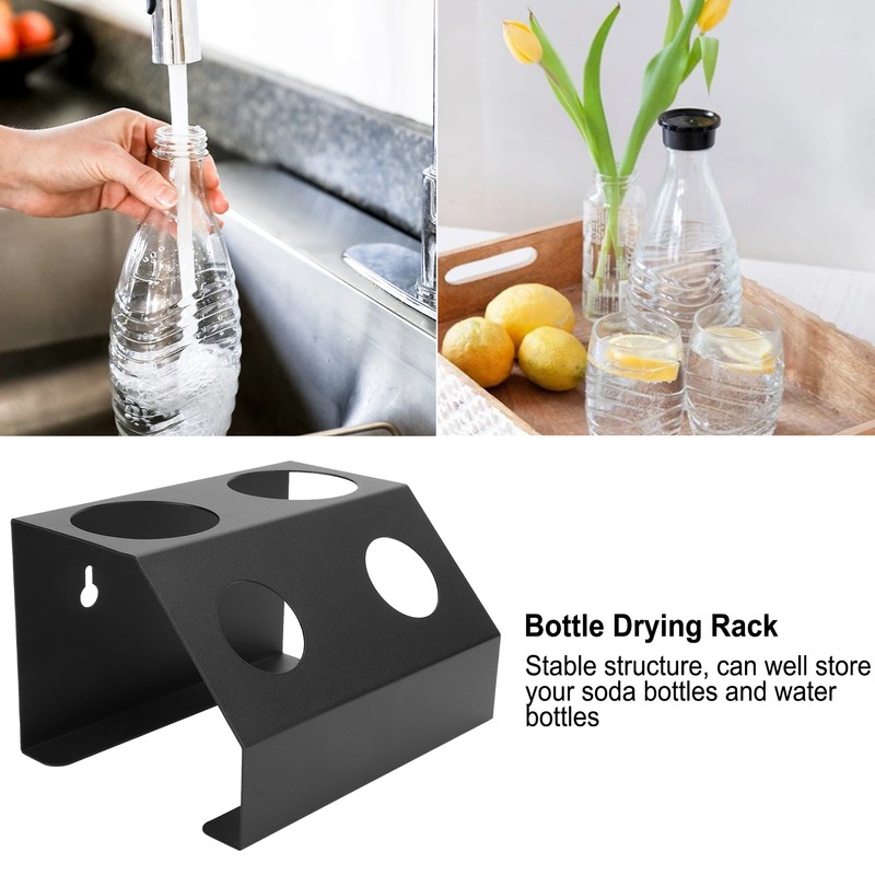 Soda Bottle Rack 2 Holes Water Bottles Drainer Stand with