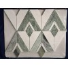 Rubymont S58 Green/White Diamond Marble Mosaic Tile Kitchen Bathroom Polished