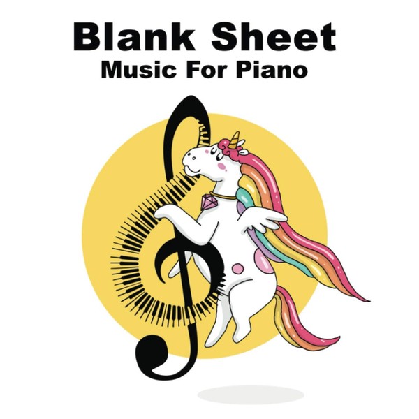 Blank Sheet Music For Piano: Music Notebook Kids: Wide Staff,