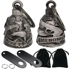 Dream Apparel 2 Pack Motorcycle Bells for Biker Rider Men Women Angel Bell with Bell Hanger, Ride Riding Bell Spirit Bell