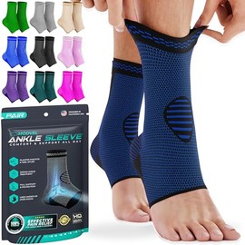 Modvel Foot & Ankle Brace Socks for Sprained Ankle Compression Sleeve - Foot Support for Women & Men - Tendonitis & Arthritis Ankle Brace Sports Running, Torn Ligaments & Women Stabilizing Ankle Wrap
