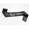 Conggluuo 21st Birthday Sash, Birthday Sash for Girls Black "Its