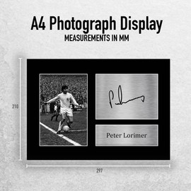 HWC Trading A4 Peter Lorimer Leeds United Gifts Printed Signed Autograph Picture for Football Fans and Supporters