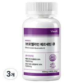 Bisalt Bromelain Quercetin Q, 3, 60 tablets / 바이솔트 브로멜라인 퀘르세틴 큐, 3개, 60정