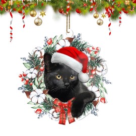 Christmas Ornaments, Cat Christmas Ornament Tree Hanging Tree Topper, Cat Ornament 2024 Christmas Ornament for Decoration (B)