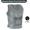Women Bullet Proof style Leather Motorcycle Vest bikers Club Tactical