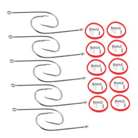 Sosoport 10pcs Fishing Hooks Shrimp Hook Bait Holder Hooks with Holes Fishing Lures Saltwater Freshwater Bass Fishing Gear Lure