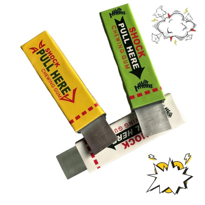 3 PCS Shocking Gums for Amazing Funny Gag Prank Realistic