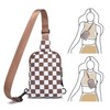 INICAT Mens Crossbody Bag Small Checkered Sling Bag for Women
