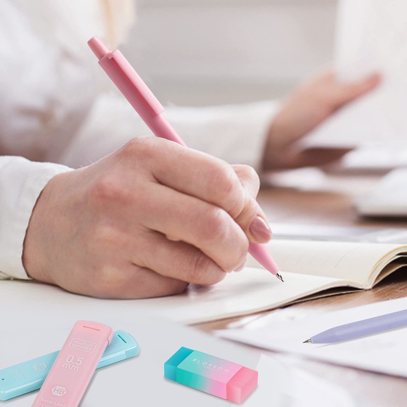 Four Candies Cute Mechanical Pencil Set, 6PCS Pastel Mechanical Pencils
