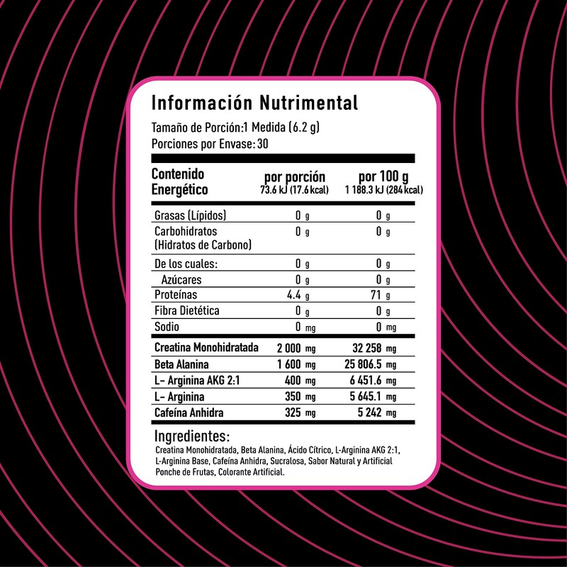 Limit-X Nutrition Pre-Para Ella, Polvo pre-entramiento, 30 porciones (Ponche de