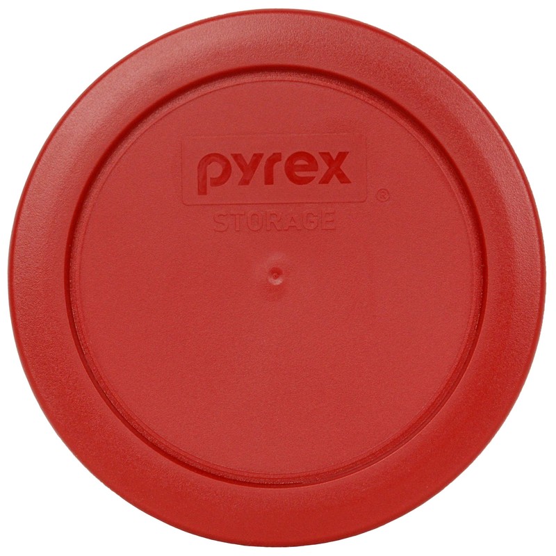 Pyrex (6 7200 Glass Bowls & (6) 7200-PC Poppy Red