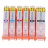 6Pcs Printer Ink Cartridge with Permanent Chip Eco Friendly 6