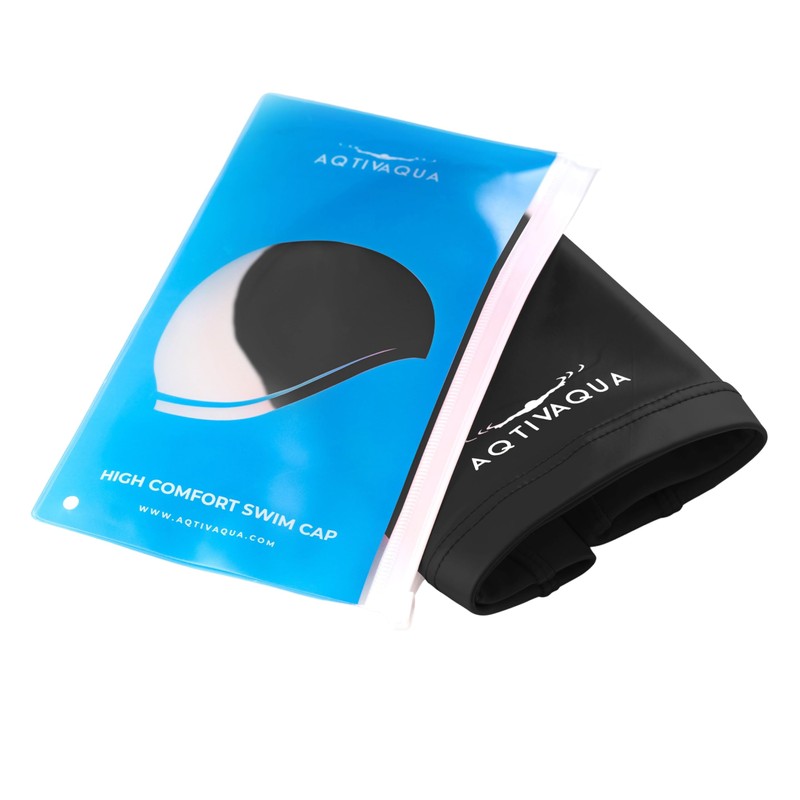 AqtivAqua Swimming Cap for Adults and Kids — Soft and