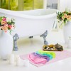4 Pcs Exfoliating Back Scrubber with Handles,Nylon Back Exfoliator Extended