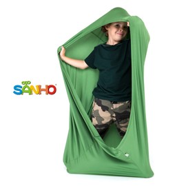 SANHO Dynamic Movement Sensory Sock, Body Sock, Toys for Autistic and Sensory Processing Disorders, Updated Version, Good for Height:35"- 59" Green