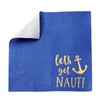 Juvale 50 Pack Gold Foil Let's Get Nauti Napkins 5