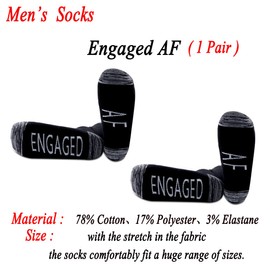 PYOUL 2 Pairs Engagement Socks Engagement Gift Bride to Be Gift Bridal Shower Gift Bachelorette Party Gift New Engaged, Engaged Af