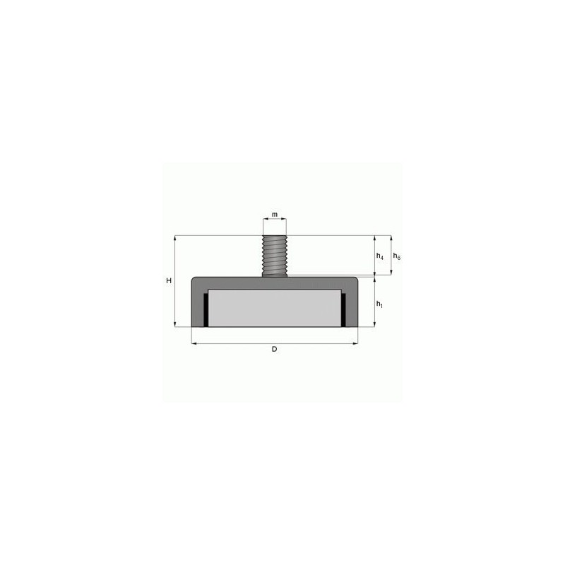 Ferrite Flat Grippers – Diameter 40 x 8.0 mm Thread