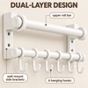 30cm Wall Mounted Kitchen Organizer Rack, Stainless Steel Utensil Holder