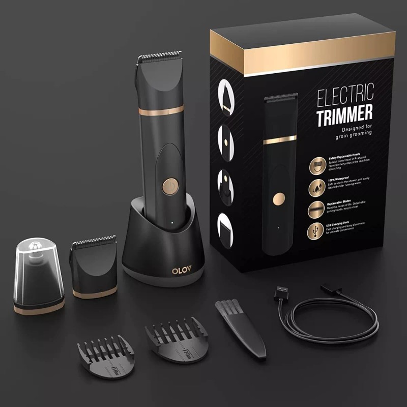 Olov Recortadora Eléctrica De Vello Corporal 2 Cabezales