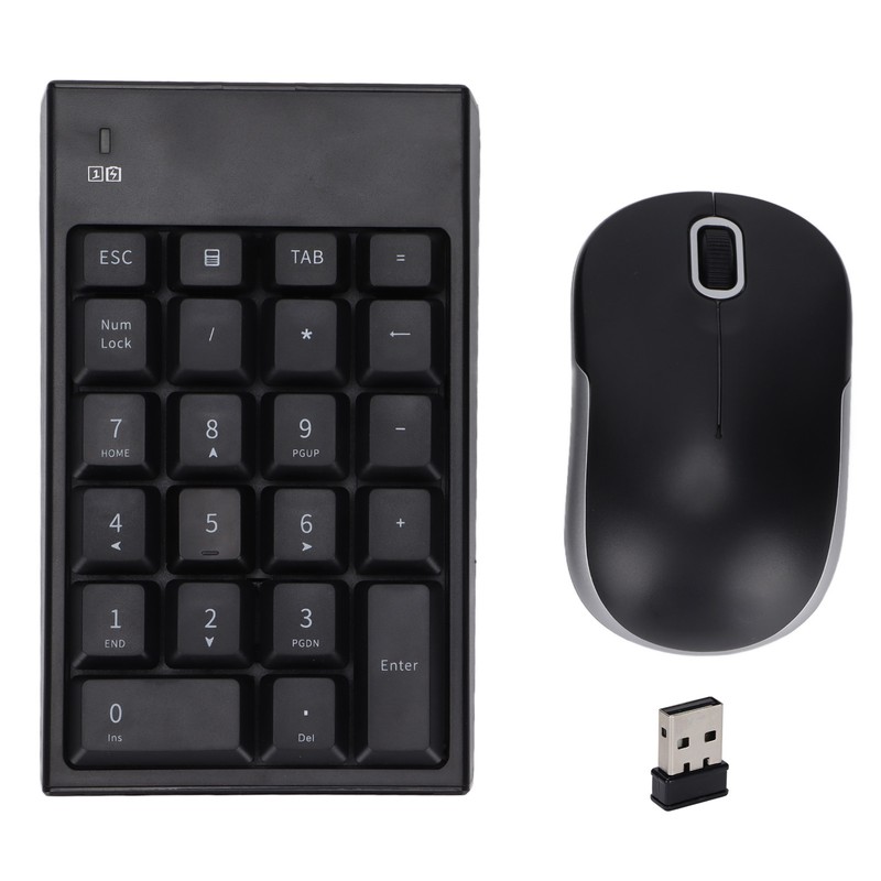Numeric Keyboard Mouse Set MC‑61CB Wireless 2.4g Portable Silent Keypad