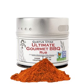 Gustus Vitae - Ultimate Gourmet BBQ Rub - Non GMO - Magnetic Tin - Gourmet Seasoning - Crafted in Small Batches