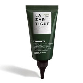 Lazartigue Exfoliate Gel exfoliante exfoliante desintoxicante oxigenante, cuentas de jojoba exfolia suavemente el cuero cabelludo y los ácidos de frutas, acción de masaje ayuda a reoxigenar el cuero cabelludo, recupera el equilibrio óptimo