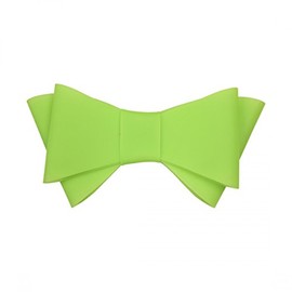 7 Inch Jelly Bow Clip Plastic Hair Clips - Neon Green