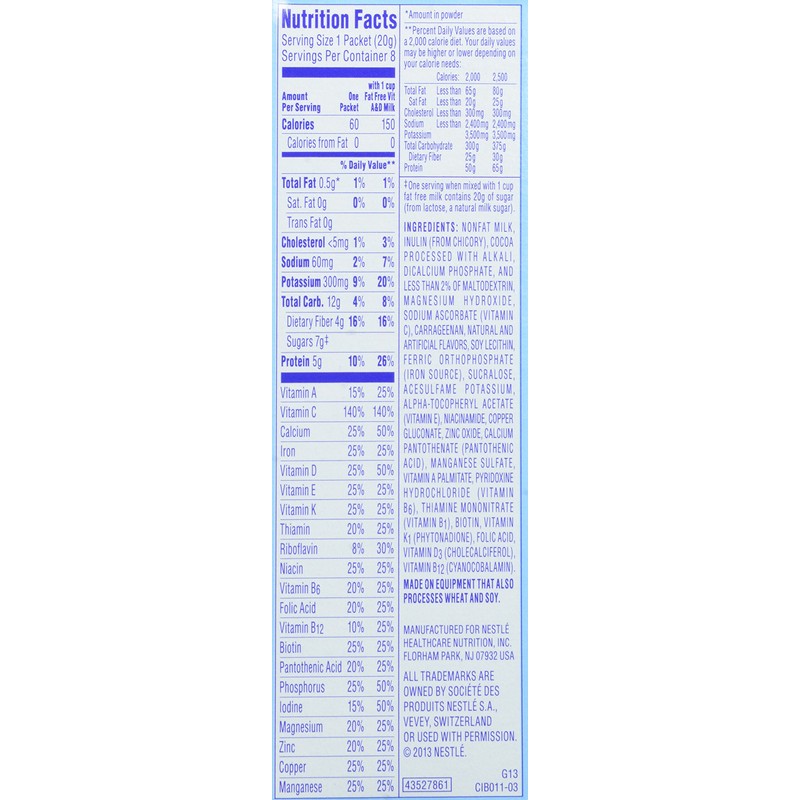 Carnation Breakfast Essentials Light Start Powder Drink Mix, Rich Milk