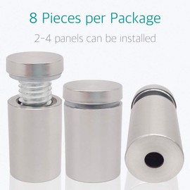 3/4 x 1-1/8 Inch Standoff Screws - Lantee 8 Pcs 19 x 30mm Stainless Steel Glass Standoff Hardware Mounts for Acrylic Signs