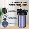 PUREPLUS Whole House Water Filter Housing, 10"x4.5" Universal Housing, Pre-Filtration
