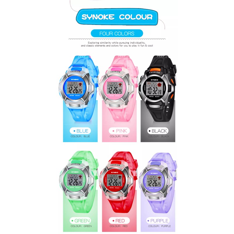 SYNOKE Waterproof Watch for Kid Boy&Girl Multifunction Sport Electronic Digital