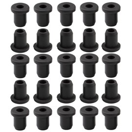 25 pcs 5/16" Drill Hole，3/16" ID Black Silicone Top hat Rubber Grommets for Wiring，Automotive，Firewall，Hole Plug，Desk，Screw，Water and Gas Pipe，Drain，House Siding，Cable Bushing，Glass，Wire Plug