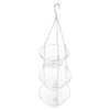 3‑Tier Flower Basket Iron Wire Hanging Vegetable Storage Fruit Organizer