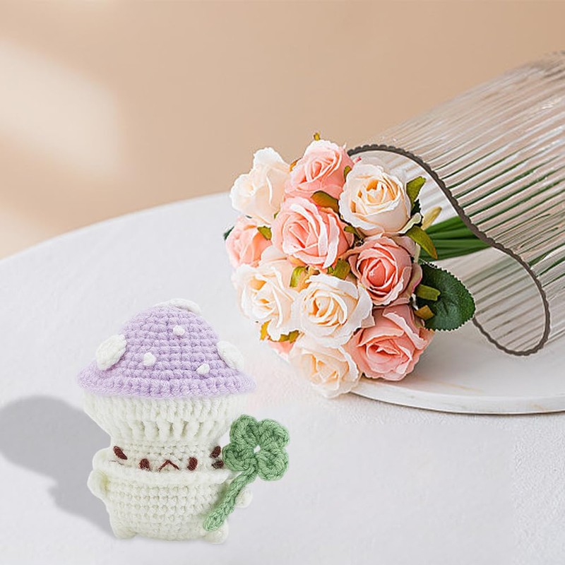 ORIGACH Crochet Kit for Beginner Adults, 4 Set Mushroom Critters