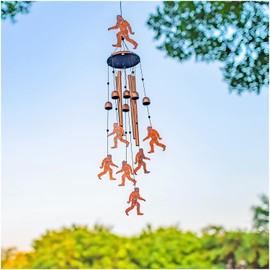 Bigfoot Wind Chimes for Outside,Big Foot Sasquatch Gifts for Men Women/Memorial Gifts/Birthday Gift Metal windchimes Outdoors/Indoors,Garden Decor,Patio,Home,Porch,Yard Decoration