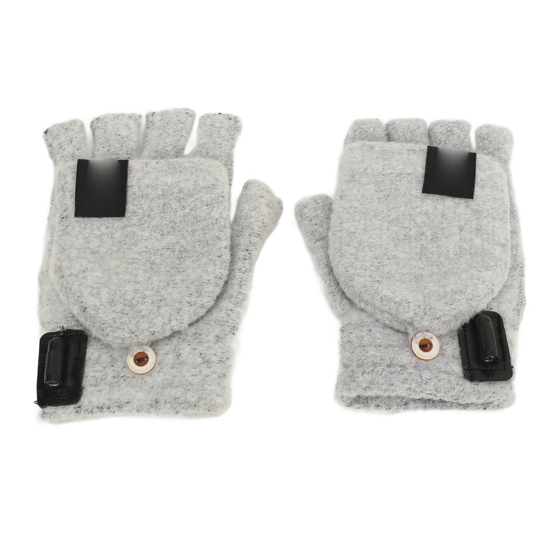 1Pair USB Heated Gloves Adjustable Temperature Electric Heated Gloves for