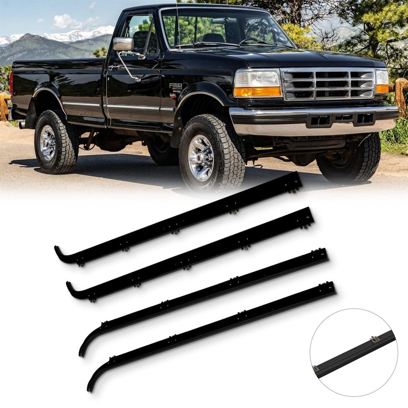 ROADFAR Window Molding Trim 4PCS Compatible with 1987-1997 for Ford