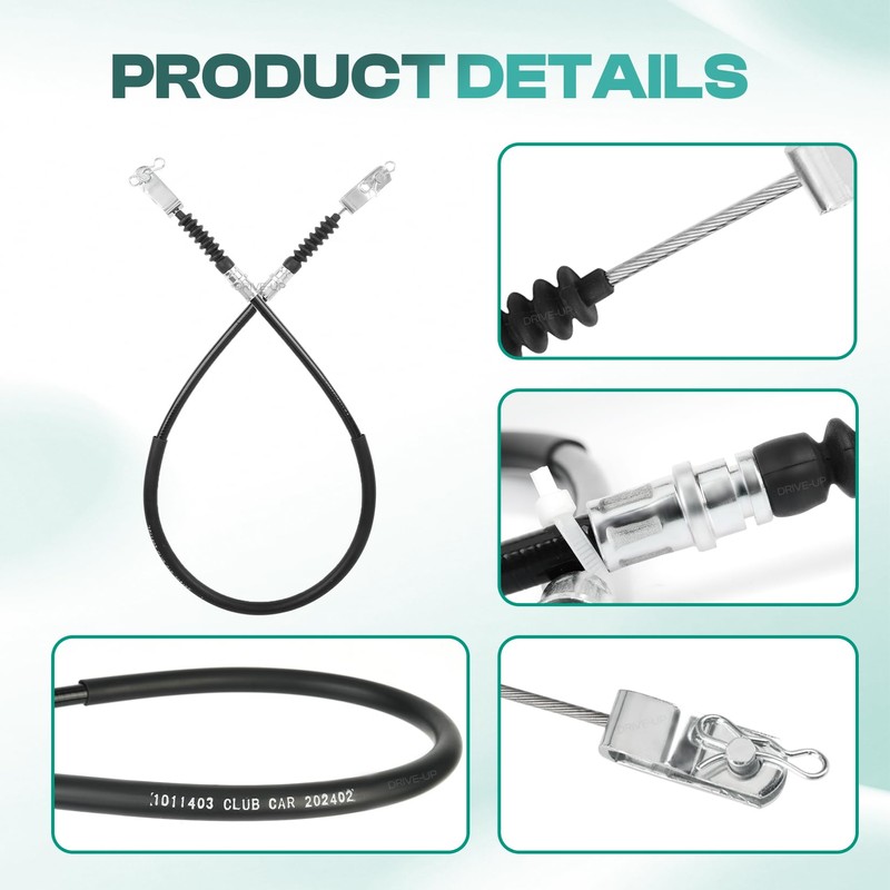 Drive-up Club Car DS Brake Cable Kit Driver and Passenger